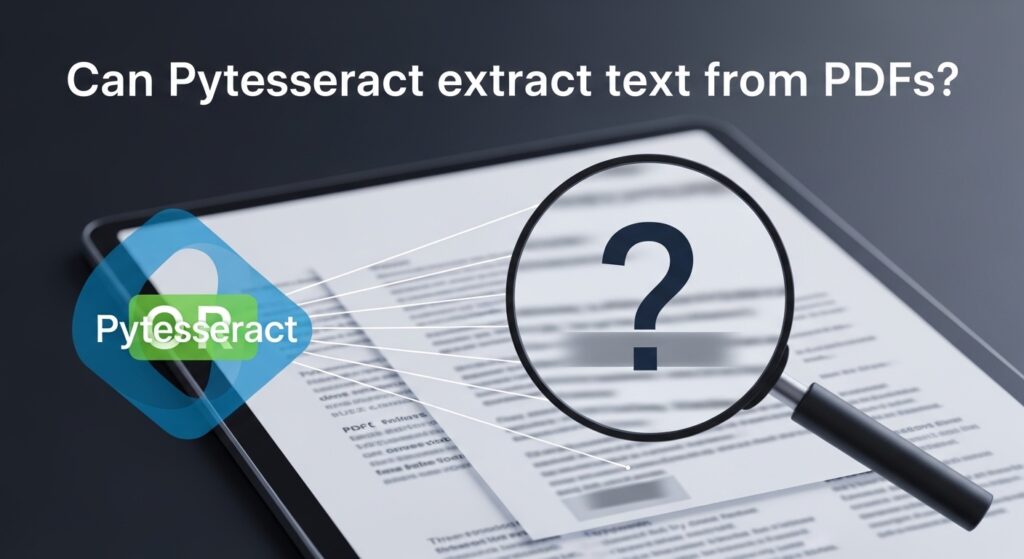 Can Pytesseract extract text from PDFs?