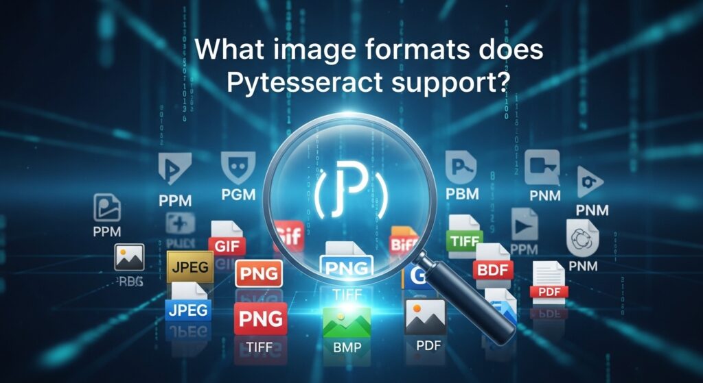 What image formats does Pytesseract support?